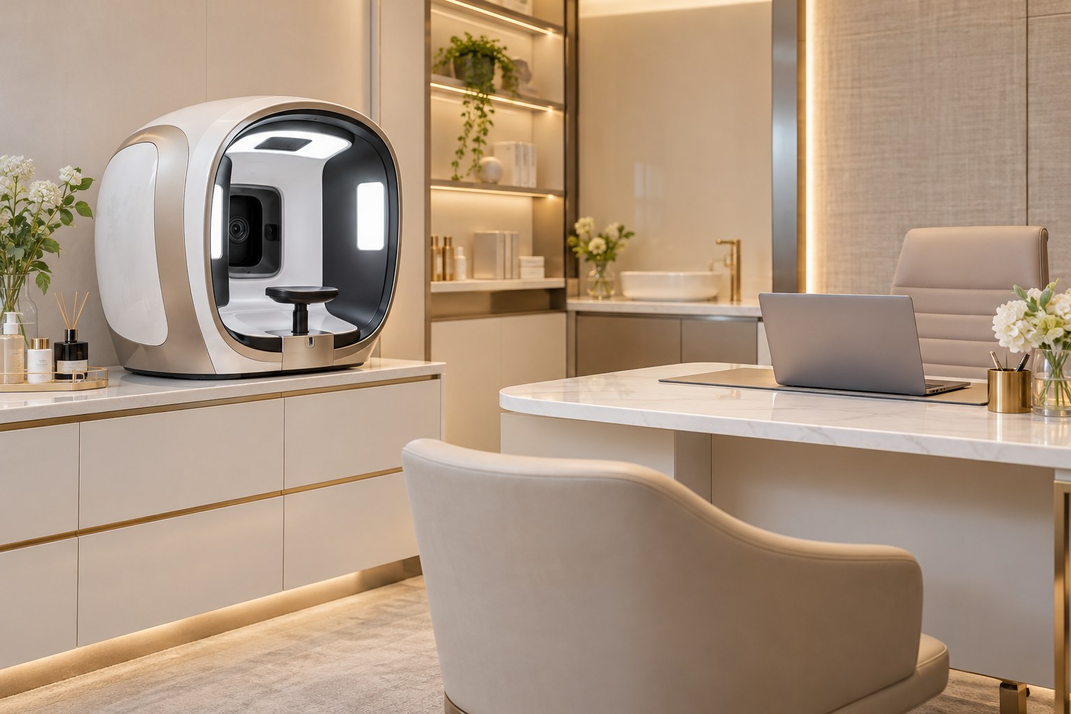 Illustrative Skin assessment imaging; not a photograph of Shanghai Celebright Medical Aesthetics Hospital